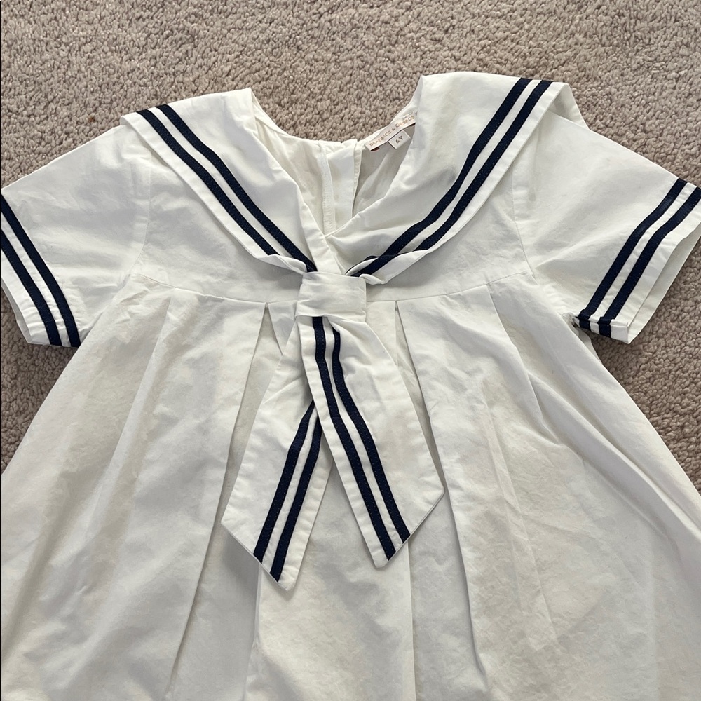 Beatrice & George White Cotton Sailor Dress - Picture 3 of 5